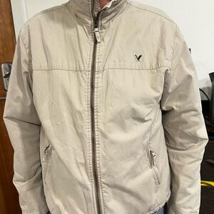 American Eagle Outfitters Men's Light Tan Windbreaker